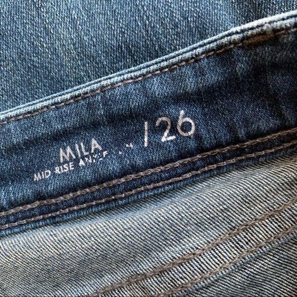 Fidelity Denim Mila Mid-Rise Ankle‎ Skinny Jeans Blue Size 26 - Picture 8 of 12